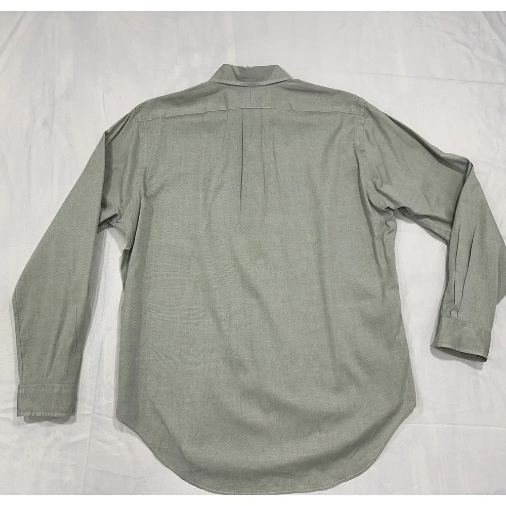 Polo Ralph Lauren Classic Fit Mens Gray Long Sleeve Button Shirt 16 - 34/35 READ